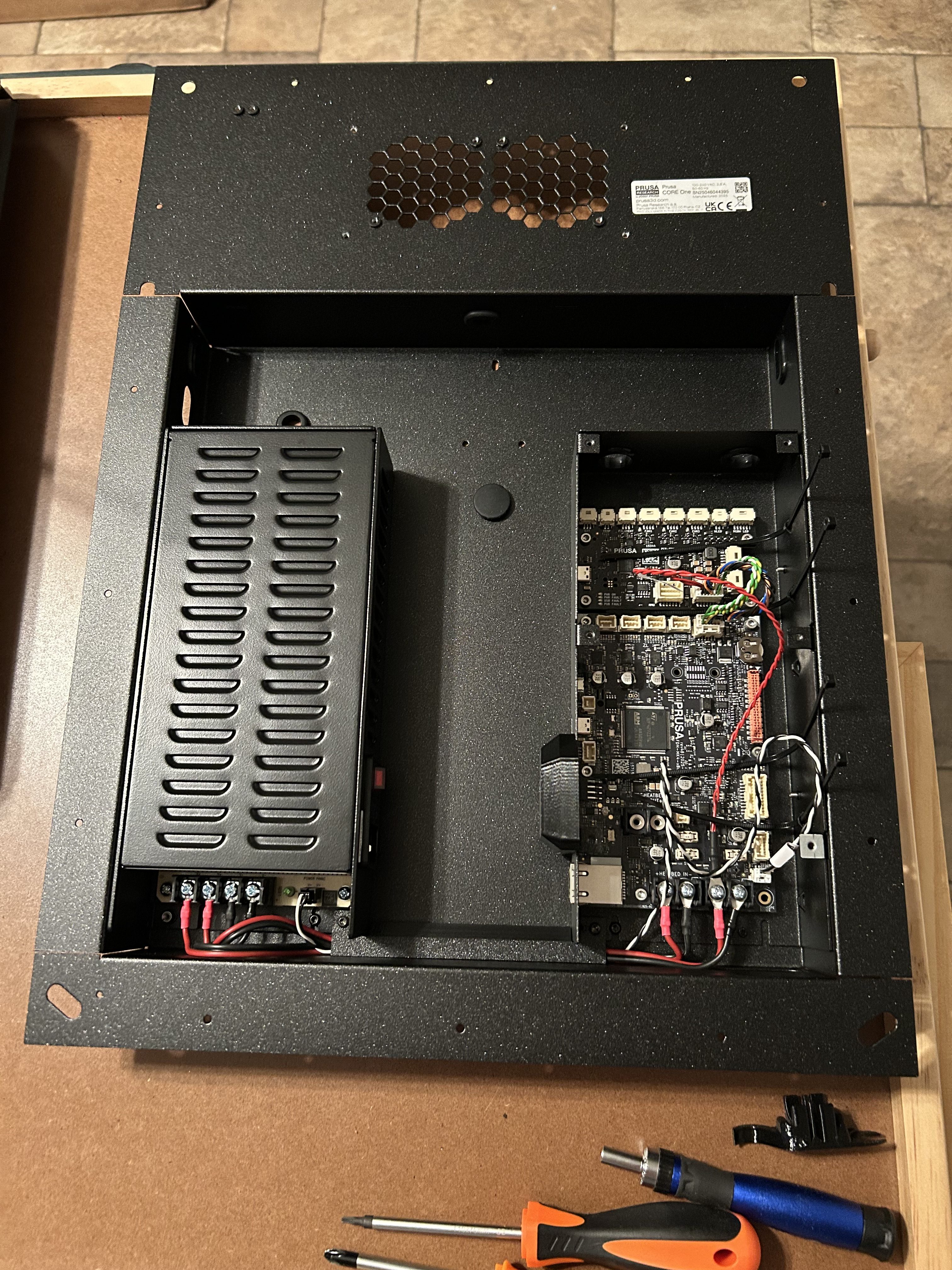Prusa back partial assembly